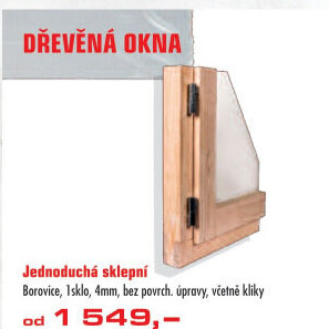 Dřevěné okno Radex