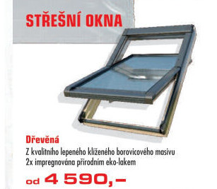 Dřevěné střešní okno