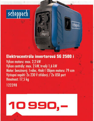 Elektrocentrála invertorová SG 2500 i Scheppach