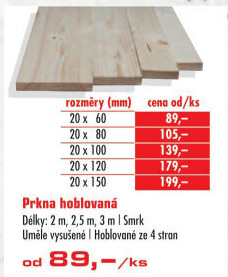 Hoblované prkno