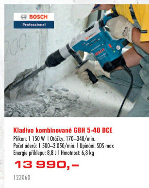 Kombinované kladivo GBH 5-40 DCE Bosch Professional
