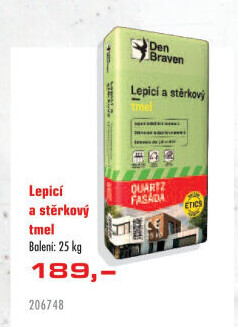 Lepicí a stěrkový tmel Quartz Fasáda Den Braven