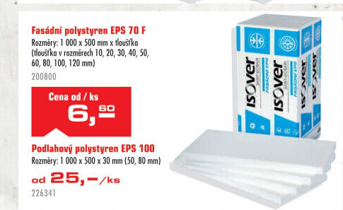 Polystyren fasádní Isover EPS