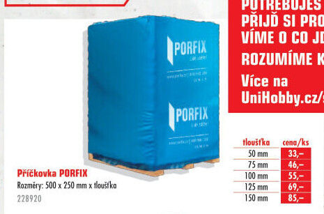 Příčková tvárnice Porfix