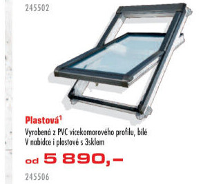 Střešní okno plastové