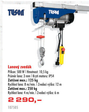 Zvedák lanový Tuson