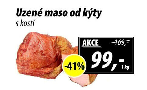 Uzené maso od kýty s kostí