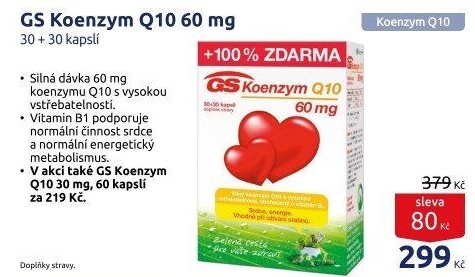 Doplněk stravy Koenzym Q10 60 mg GS