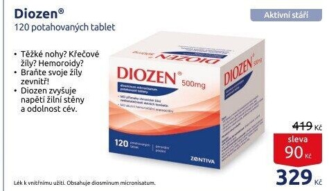 Doplněk stravy pro žilní systém Diozen