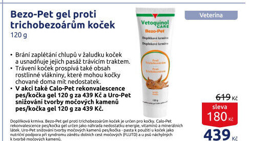 Gel proti trichobezoárům pro kočky Bezopet Vétoquinol