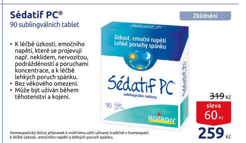 Homeopatikum tablety Sédatif PC Boiron