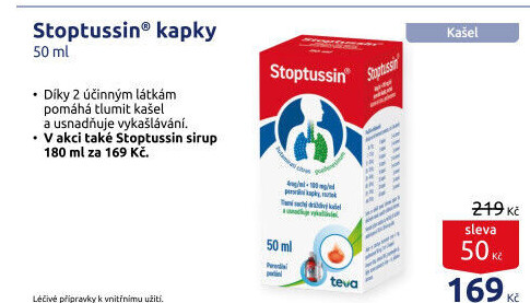 Kapky proti kašli Stoptussin