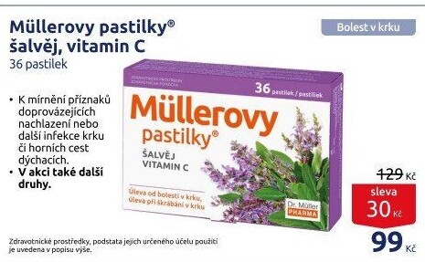 Müllerovy pastilky při nachlazeníDr. Müller Pharma