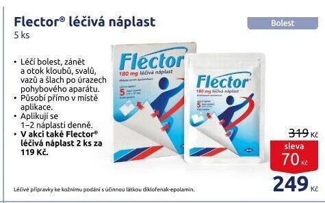 Náplast proti zánětu a bolesti Tissugel Flector EP