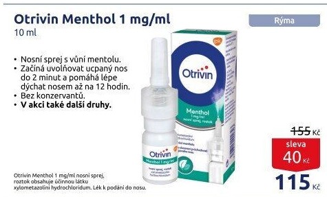 Nosní sprej 1 mg/ml Otrivin