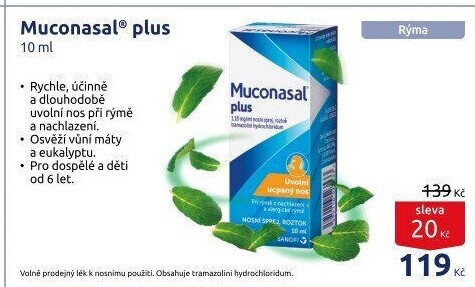 Sprej nosní Muconasal Plus