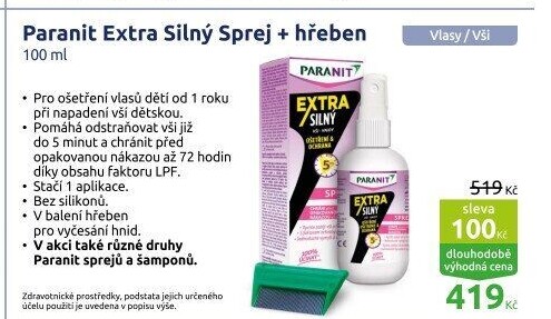 Sprej proti vším Extra Paranit
