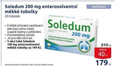Tobolky proti kašli 200 mg Soledum
