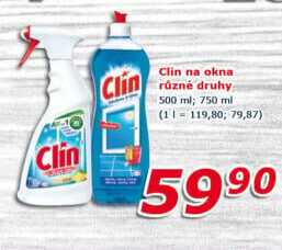 Čističe oken Clin