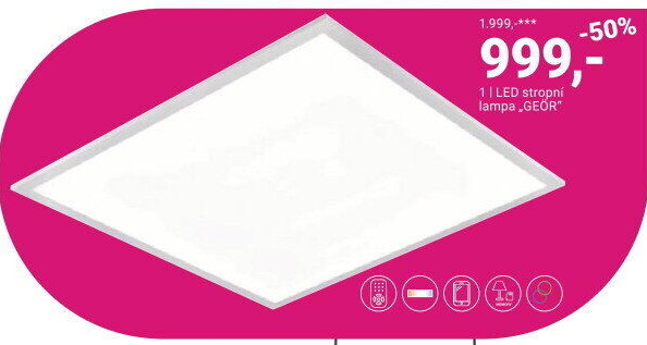 LED STROPNÍ LAMPA „GEÖR“