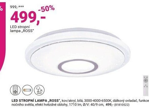 LED STROPNÍ LAMPA „ROSS“