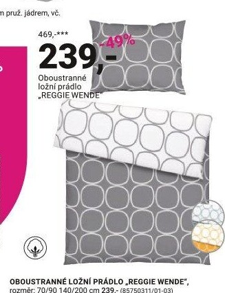 OBOUSTRANNÉ POSTELNÉ PRÁDLO „REGGIEWENDE“