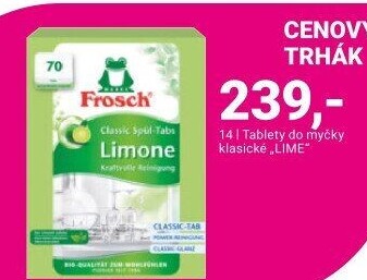 TABLETY DO MYČKY NÁDOBÍ „FROSCH EKO LIMETKA“