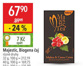 Čaje Majestic Tea Biogena