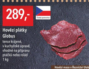 Hovězí plátky Globus