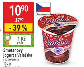 Jogurt smetanový ochucený z Valašska Mlékárna Valašské Meziříčí