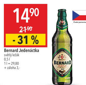 Pivo světlý ležák 11° Bernard