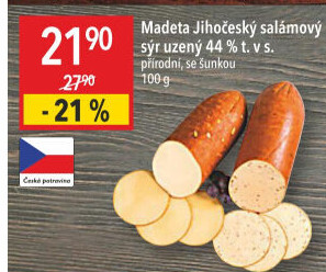 Sýr uzený salámový Jihočeský Madeta