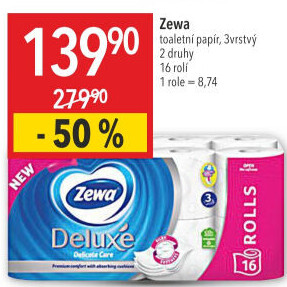 Toaletní papír 3vrstvý Deluxe Zewa