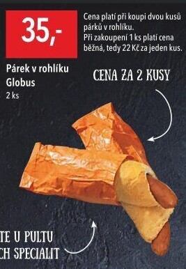 Párek v rohlíku Globus