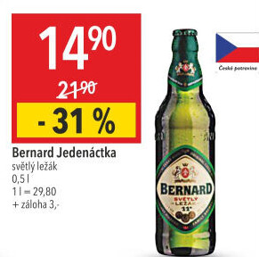 Pivo světlý ležák 11° Bernard