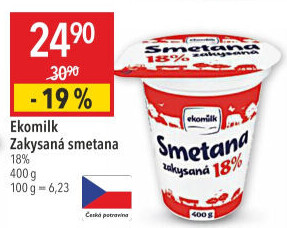 Smetana zakysaná 18% Ekomilk