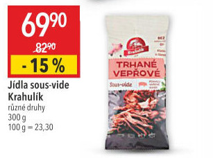 Vepřové trhané maso sous vide Krahulík