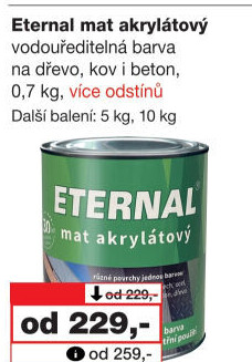 Akrylátová barva mat Eternal