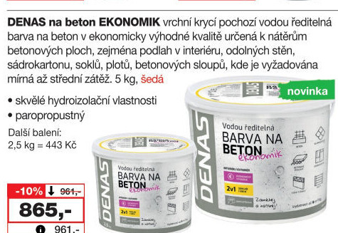 Barva na beton Ekonomik Denas