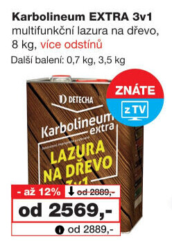 Impregnační nátěr na dřevo Karbolineum Extra 3v1 Detecha