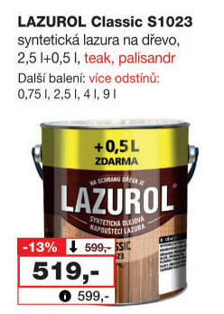 Lazura na dřevo Classic Lazurol
