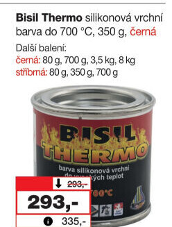 Silikonová vrchní barva Thermo Bisil
