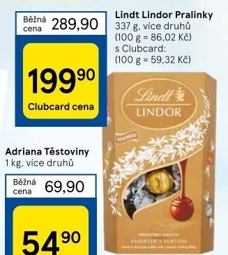 Bonboniéra Pralinky Lindor Lindt