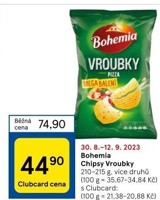 Chipsy Vroubky Bohemia Chips