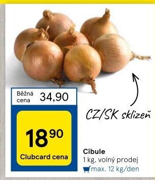 Cibule kuchyňská žlutá