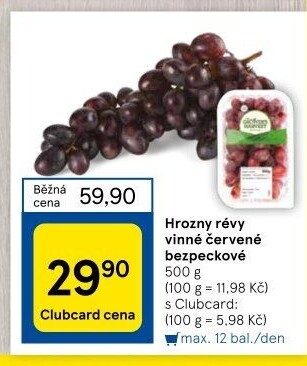 Hrozny červené bezsemenné