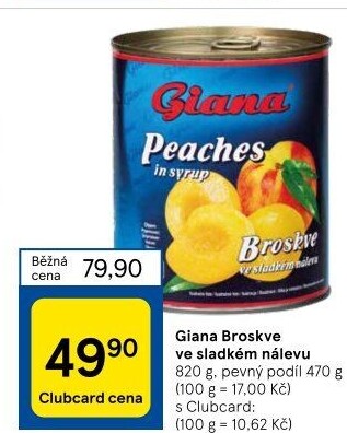 Kompot broskve Giana