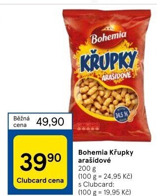 Křupky arašídové Bohemia