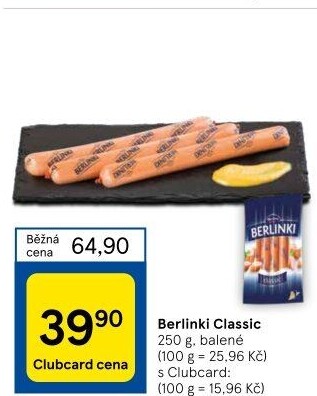 Krůtí párky Berlinki Morliny