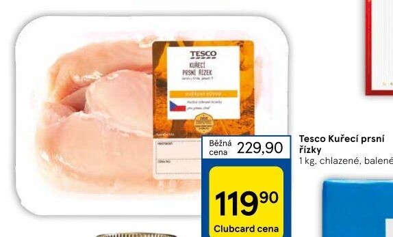 Kuřecí prsní řízky Tesco